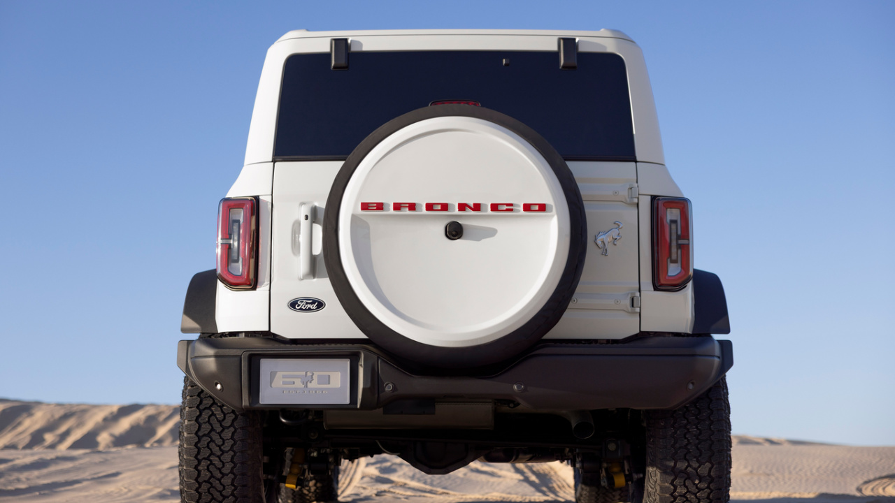 vue arrière d'un Ford Bronco 2026