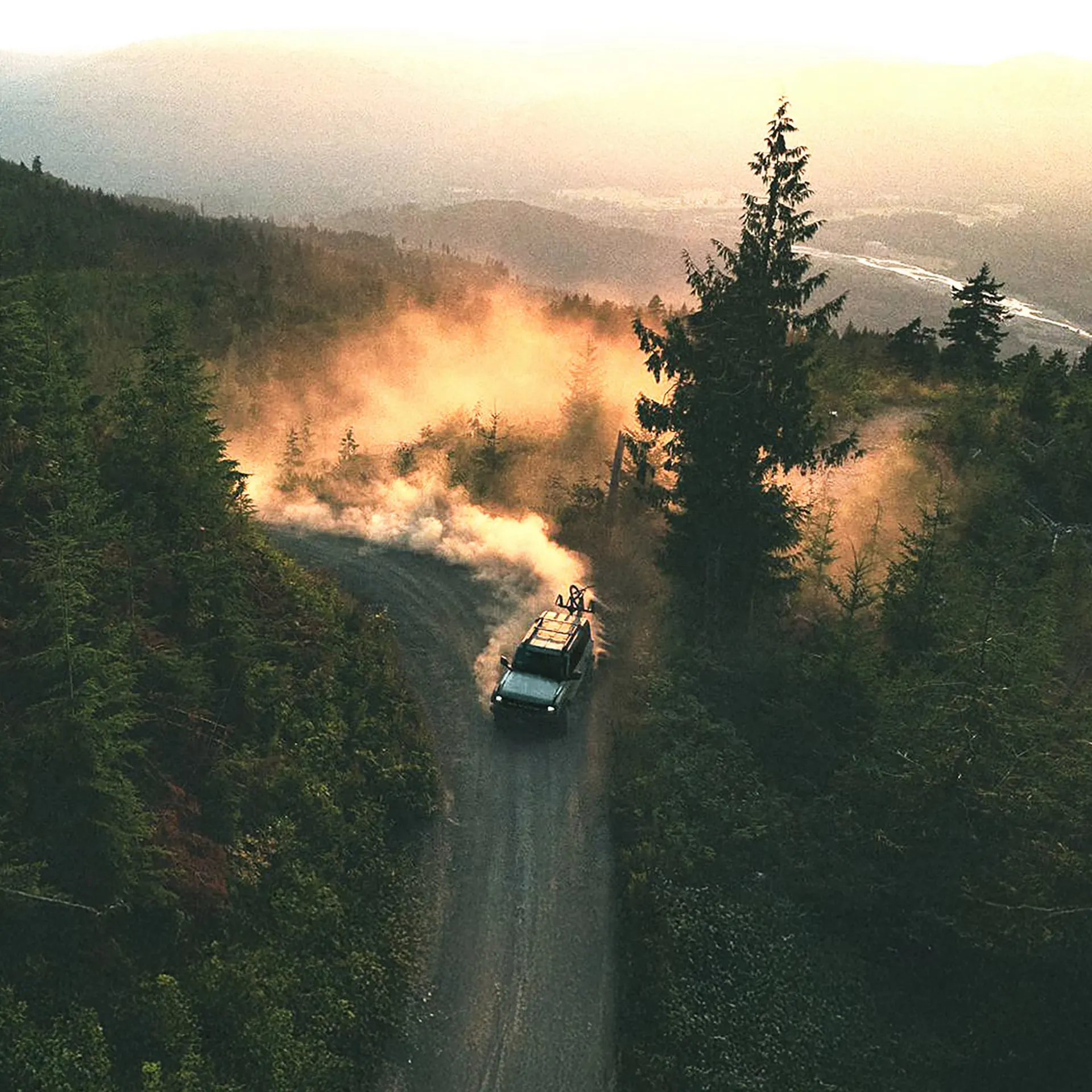 Ford Bronco 2026 sur un sentier hors route en forêt.